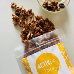 Activeat Healthy Granola is a delicious and crispy blend of cranberries and multi-seeds.