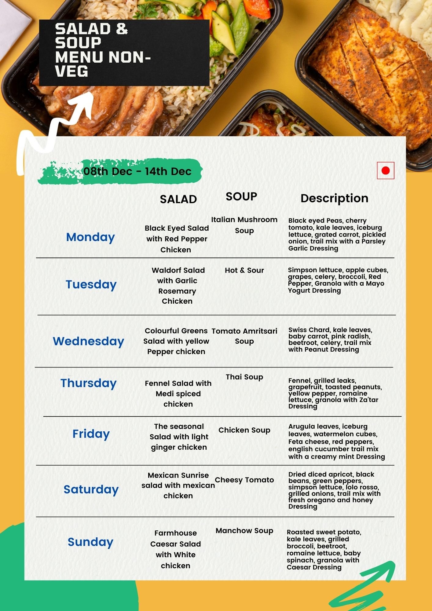 Veg - Weekly Menu